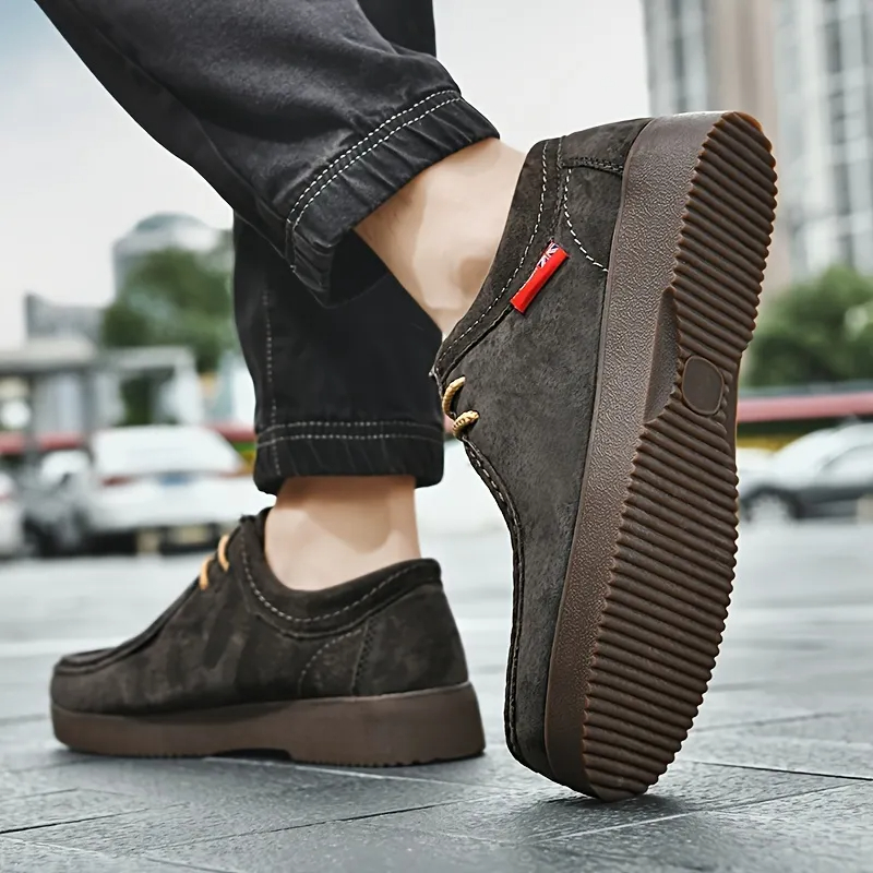 🔥Comfortable Anti-slip Men's Handmade Casual Shoes - Solid Color Handmade Loafers